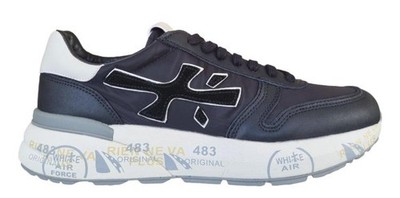 Premiata Herren-Sneaker aus Wildleder und Textil, Modell MICK_7249, schwarz-grau