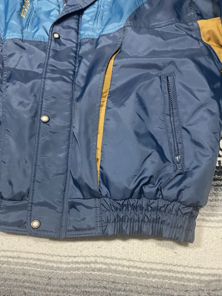 Chaqueta Abrigo Parka De Colección Años 90 Extreme Limit Para Hombre L Azul Bloque de Color Con Capucha Esquí Foto 4 de 4