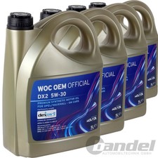 4x 5L ORIGINAL 5W30 MOTOR&Ouml;L passend f&uuml;r GM DEXOS 2 OV0401547/D30/G30 ACEA/C2/C3