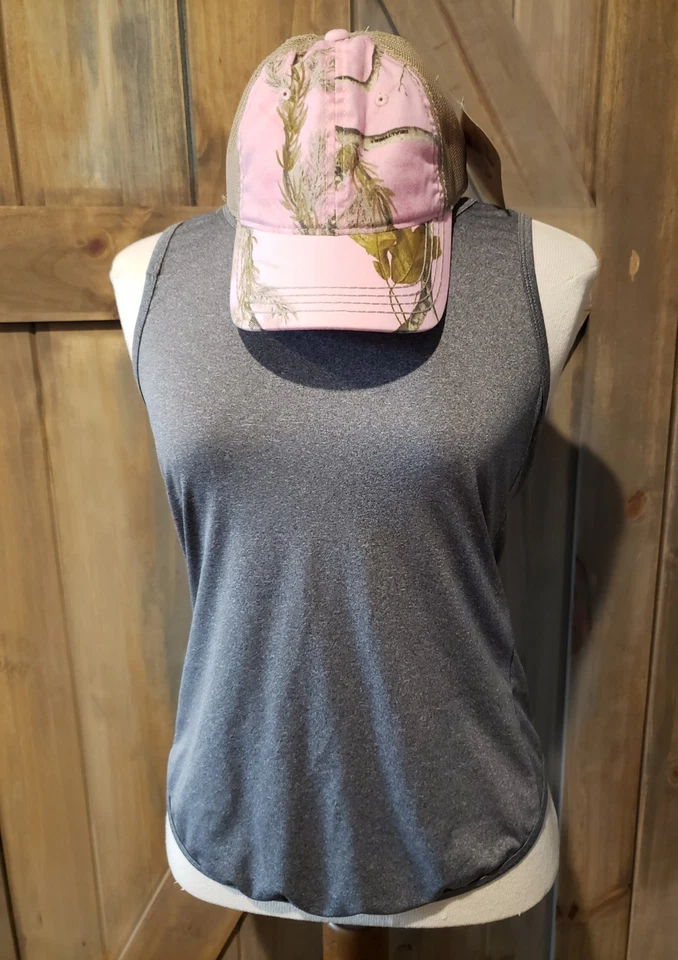 Realtree APC Pink Camo Trucker Hat Ladies Fit Mesh Back Mossy Oak Cap Adjustable - Image 2 of 4