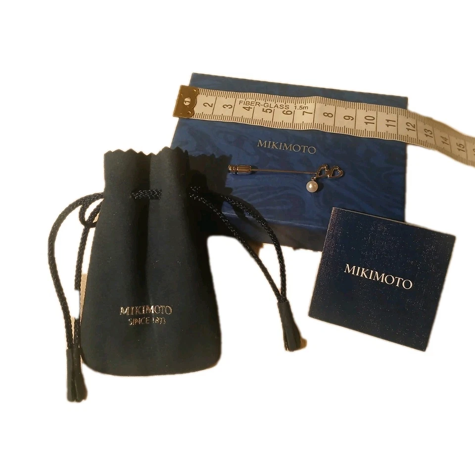 ЖЕМЧУЖНАЯ БРОШЬ MIKIMOTO БУЛАВКА СЕРДЦЕ СЕРЕБРО В КОРОБКЕ ПОДАРОК 🎁 ГОТОВО СДЕЛАНО В ЯПОНИИ - Изображение 3 из 4