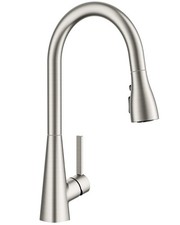Kitchen Faucet with Pull Down Sprayer, Brushed Nickel, High Arc Stainless Ste...