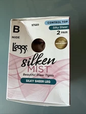 L'eggs size B, color NUDE, Silky Sheer Legs Control Top, 97689,  2 pack