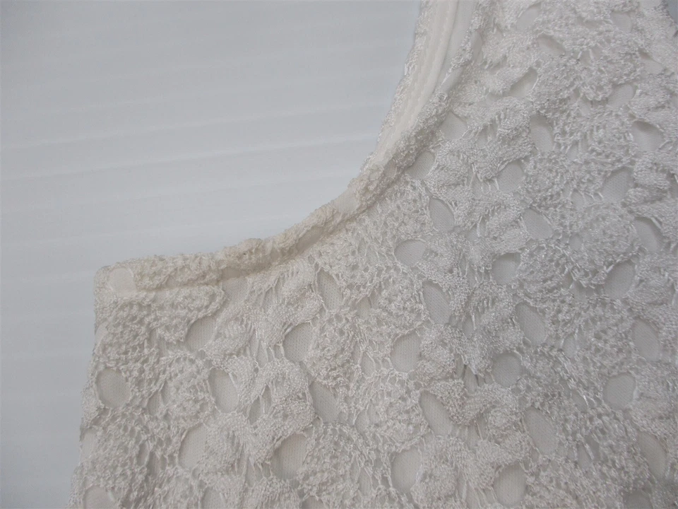 Vestido túnica sin mangas blanco sin mangas SOPRANO para mujer talla M Foto 4 de 4