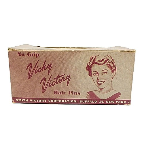 Vintage Vicky Victory Hair Pins Bobby Pins Smith Victory Corp WWII Original Box - Picture 6 of 9
