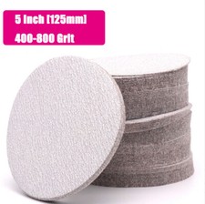 5 Inch 125mm White Sandpaper Dry Sanding Discs Grinding Polishing 400-800 Grit