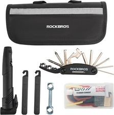 ROCKBROS Bicycle Bike Multi-Tools With Frame Bag Tire Repair Kit Pump Wrench