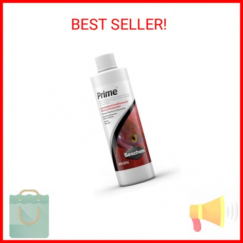 Seachem Prime Water Conditioner - Removes Chlorine & Detoxifies Ammonia For Aquariums