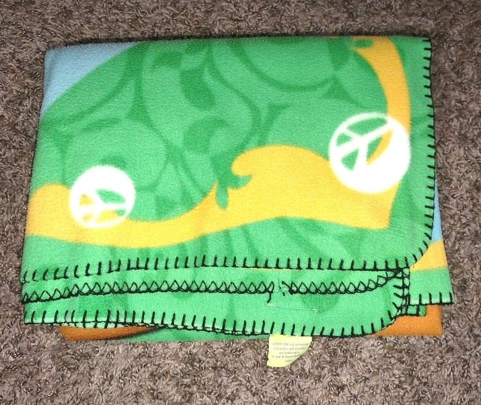Manta de lana remolino verde signo de paz perro cachorro SCOOBY DOO niños 45x60 Foto 4 de 4
