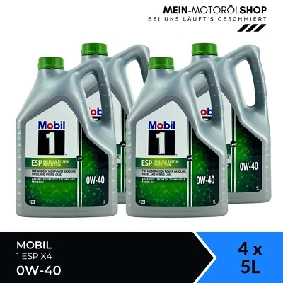 Mobil 1 ESP X4 0W-40 Mercedes MB 229 VW 511 00 Porsche 4x5 litri = 20 litri