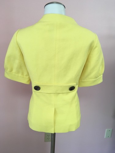 Blazer veste femme designer en coton jaune CLASSIQUES ENTER Medium 8 vendre joliment