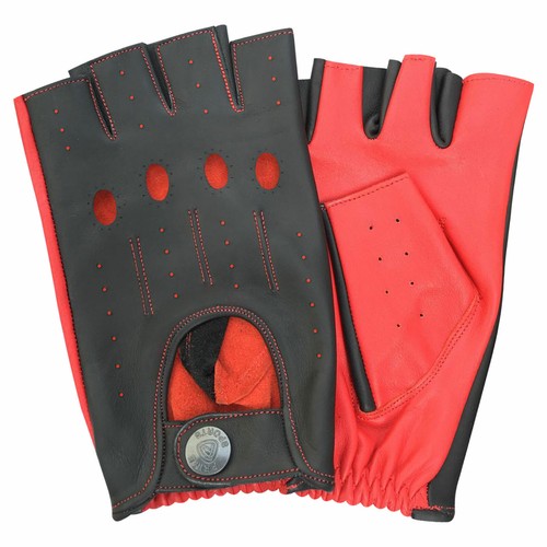 Nuevo Estilo Retro Calidad Cuero Suave Guantes de Conducir Sin Dedos Moda - Imagen 49 de 58