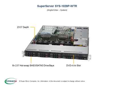  *Authorized Partner* SuperMicro SYS-1029P-WTR 1U Rackmount Server w/ X11DDW-L