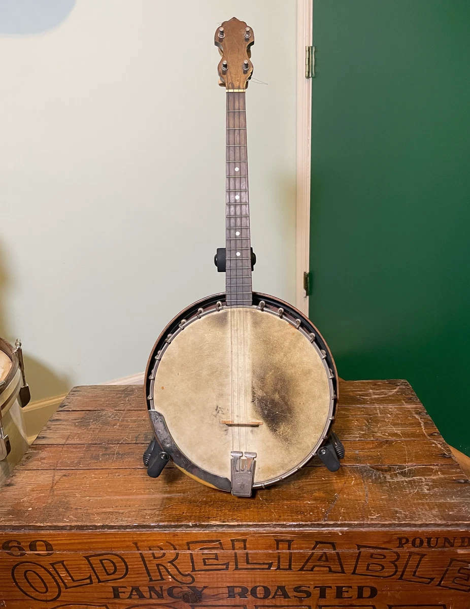 Vintage 1922 Vega Style N 4 String Tenor Banjo w OHSC