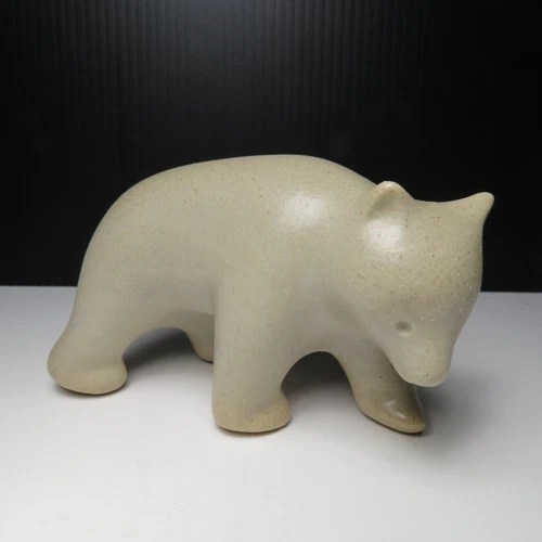 Vintage Pigeon Forge Pottery TN Walking Walking Bear USA 4" x 2 1/2" Tall
