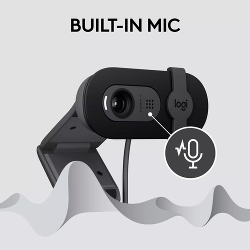 Logitech Brio 101 Full HD 1080p Webcam Auto-Light Balance ~ Brand New With Seal! - Afbeelding 5 van 9
