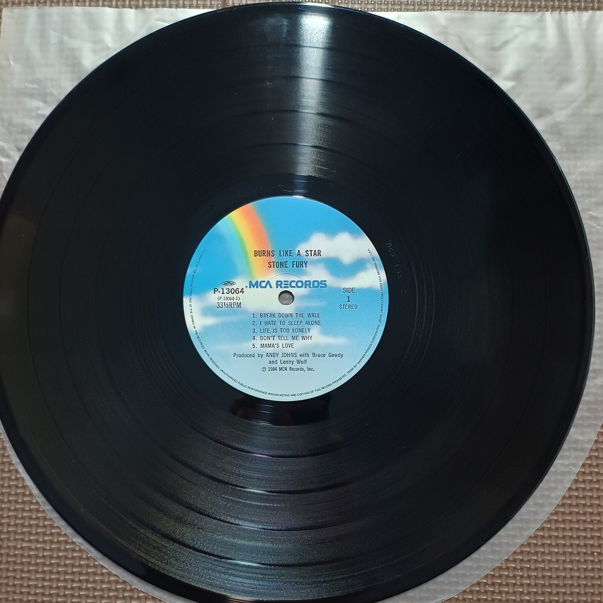 STONE FURY-BURNS LIKE A STAR-JAPAN ORIGINAL ISSUE 1LP SHRINK