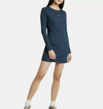 Women's Long Sleeve Bodycon Dress - Wild Fable™ Navy Embroidered Size XS or S