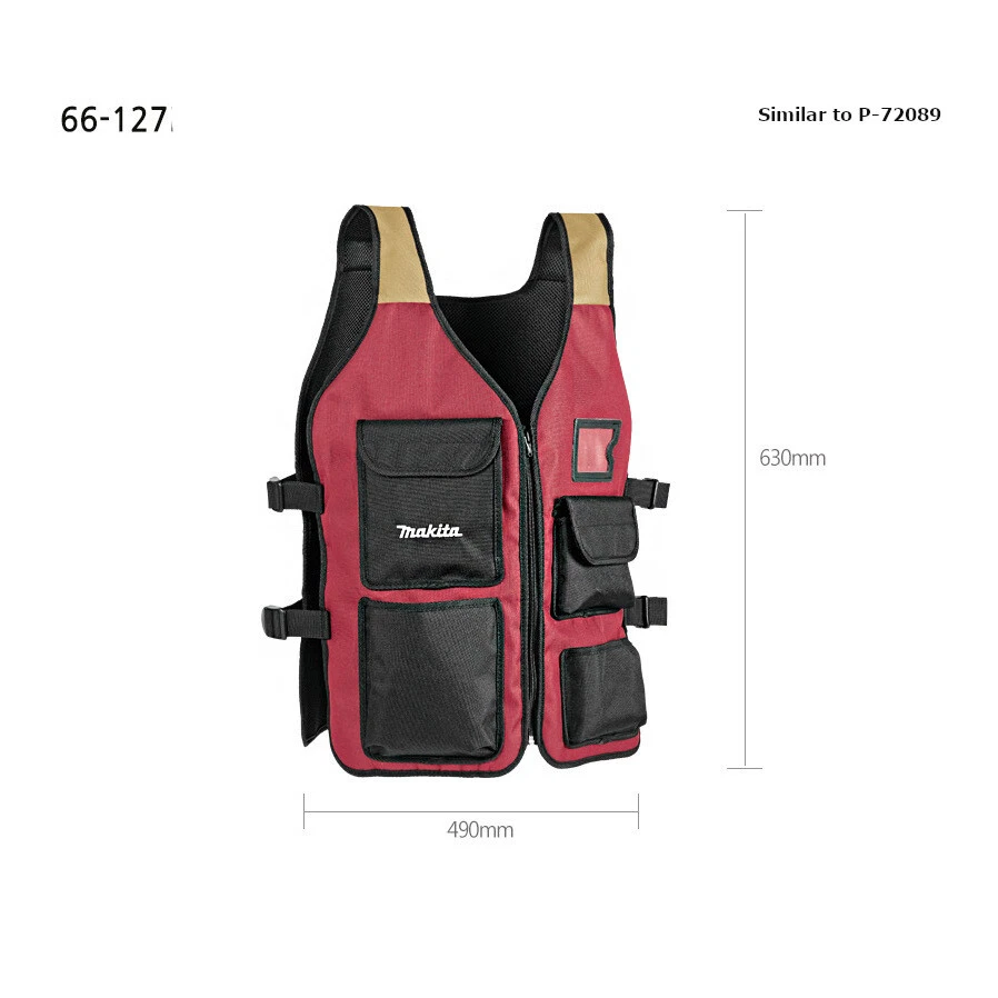 Original Makita 66-127 Universal Utility Tool Vest Mens Professional Work Wear - Image 2 of 2