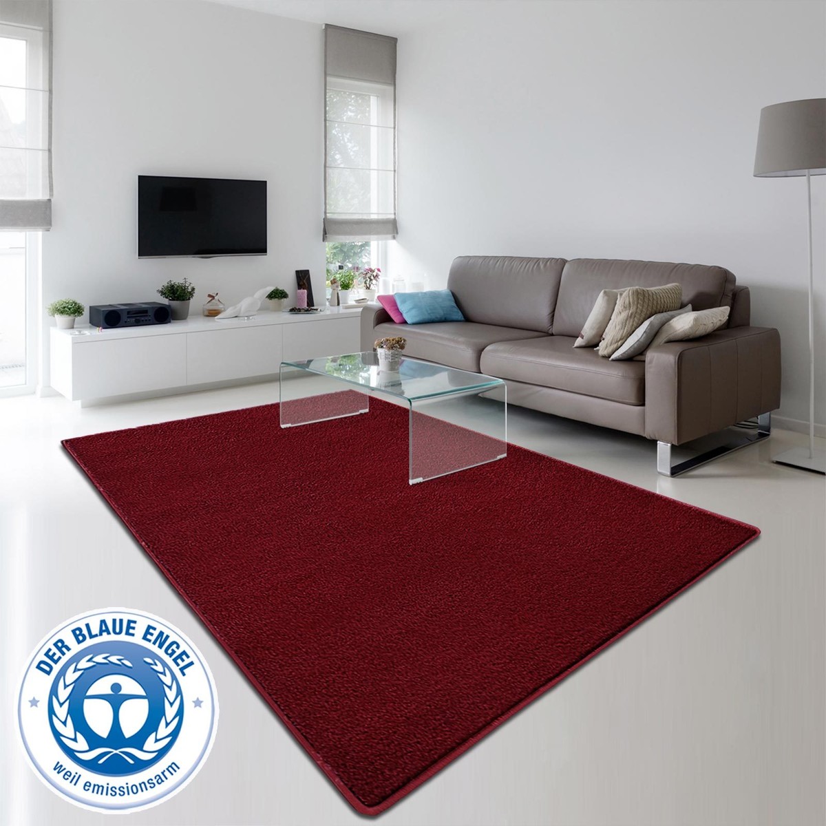 Teppich-Läufer | Sundae | Silber | Auf Maß Velours-Teppich Läufer Teppichläufer