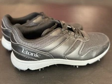 New Etonic Golf Shoes Black/Grey Size 8.5 Medium