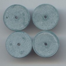 12 VINTAGE MATTE SEA GREEN ACRYLIC 2x22mm. ROUND FLAT DISC SPACER BEADS 6094