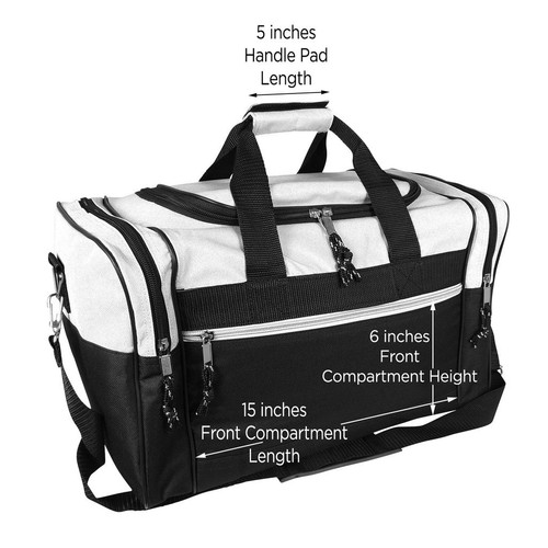 DALIX 17" Duffel Bag Bag Sport Travel Carry-On Workout Gym Medium Size - Picture 2 of 54