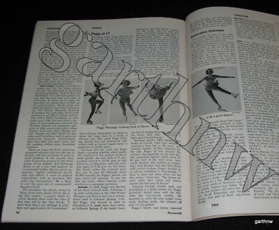 PEGGY FLEMING 1966 17-YEAR-OLD FIGURE SKATING MINT PICTORIAL OLYMPIC ICE SKATER