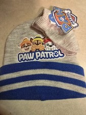 Nickelodeon PAW PATROL Beanie Hat Mittens Set Toddler- New With Tags