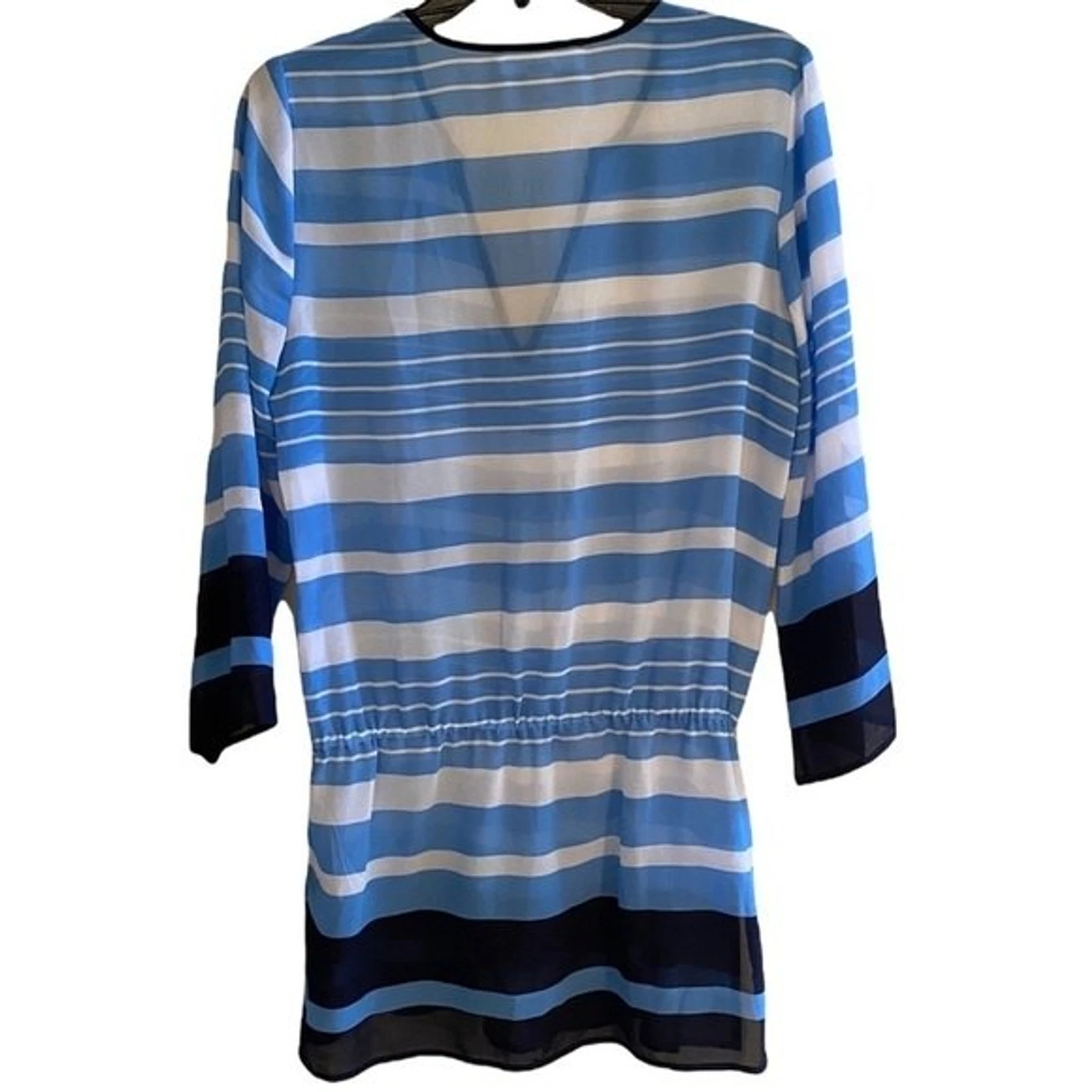 Michael Kors Camicetta tunica in chiffon con coulisse Small