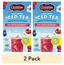 (2 packs)Celestial Seasonings Cold Brew Red, White and Blueberry Herbal Tea Bags