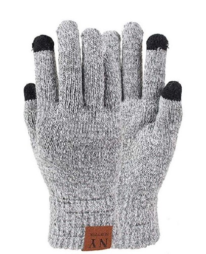 Guante forrado de lana mágica de acrílico para hombre con tecnología de pantalla táctil 6 pares - Imagen 4 de 14