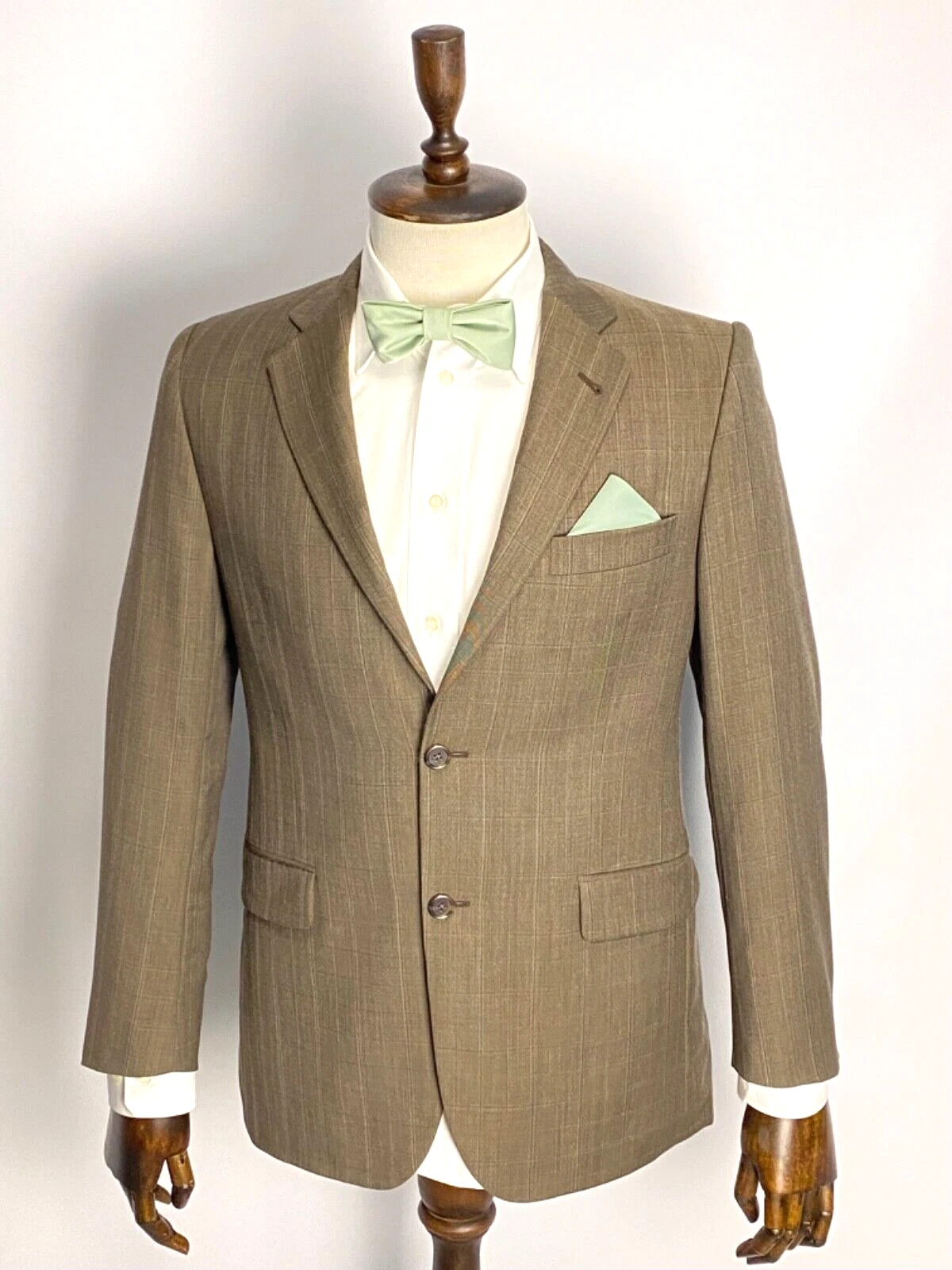 Giacca blazer uomo BURBERRY check lana USA lusso sportivo taglia EU 46 48 UK 36 38