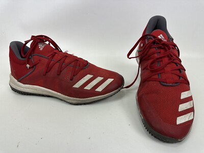 Adidas Speed Trainer 4 G27680 Men’s Size 17 Red White Baseball Turf Shoes Used Adidas Speed Trainer 4 Baseball Turf Shoes Red White G27680  main image 3