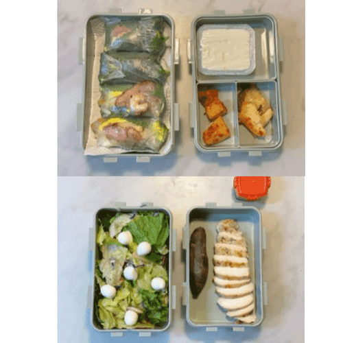 LocknLock) Food Containers Rectangle Lunch Box Set / 3 Tier (with ice pack -817 - Picture 7 of 9