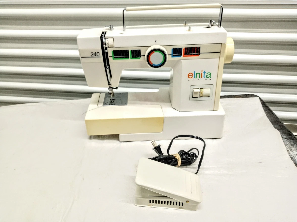 Elna Elnita 250 Sewing Machine With Foot Pedal And Carrying, 53 OFF