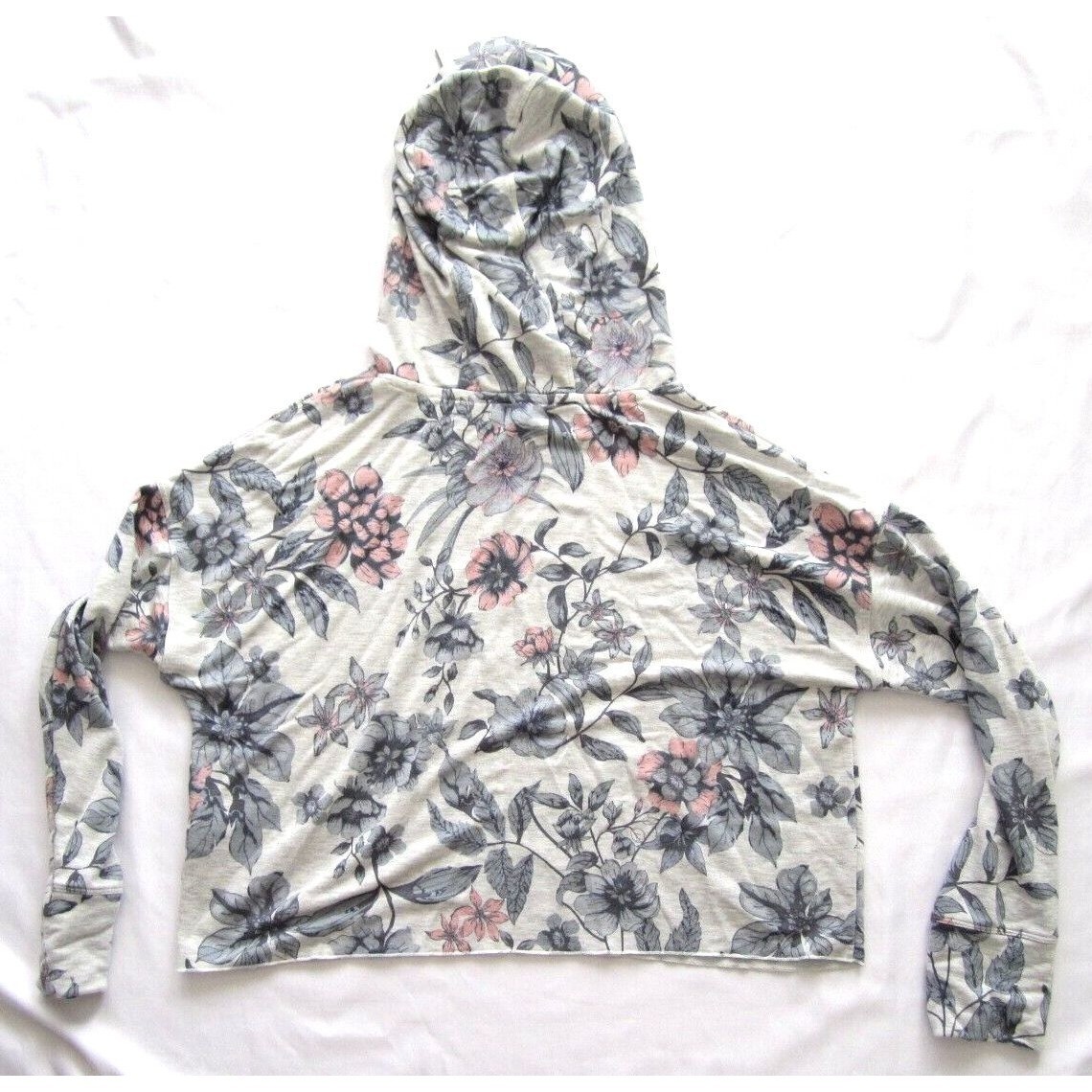 Women's Calvin Klein Performance Cropped Floral Pullover Hoodie Sz M (WS14) thumbnail 7
