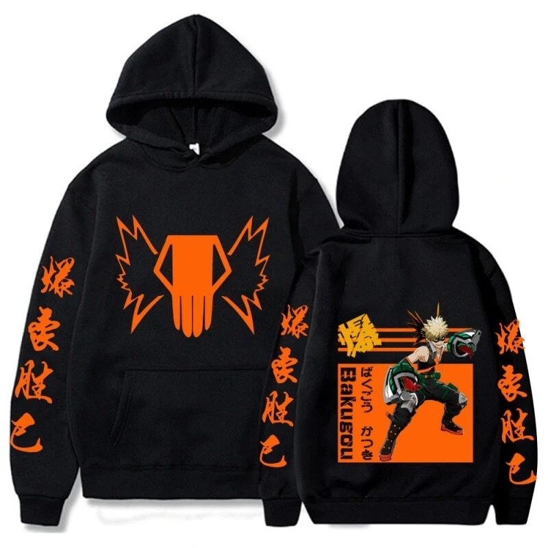 Men Women My Hero Academia Bakugo Katsuki Hoodies Anime Sweatshirt