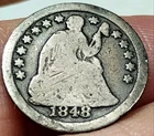 1848-O Seated Liberty Half Dime G scarce date Only 600,000 Minted