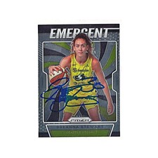 Breanna Stewart Autographed 2020 Panini Prizm Emergent Trading Card (CX Auth)