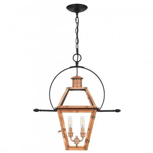 Quoizel - RO1911AC - 2 Light Outdoor Hanging Lantern, Rue De Royal - Aged Copper - Picture 6 of 6