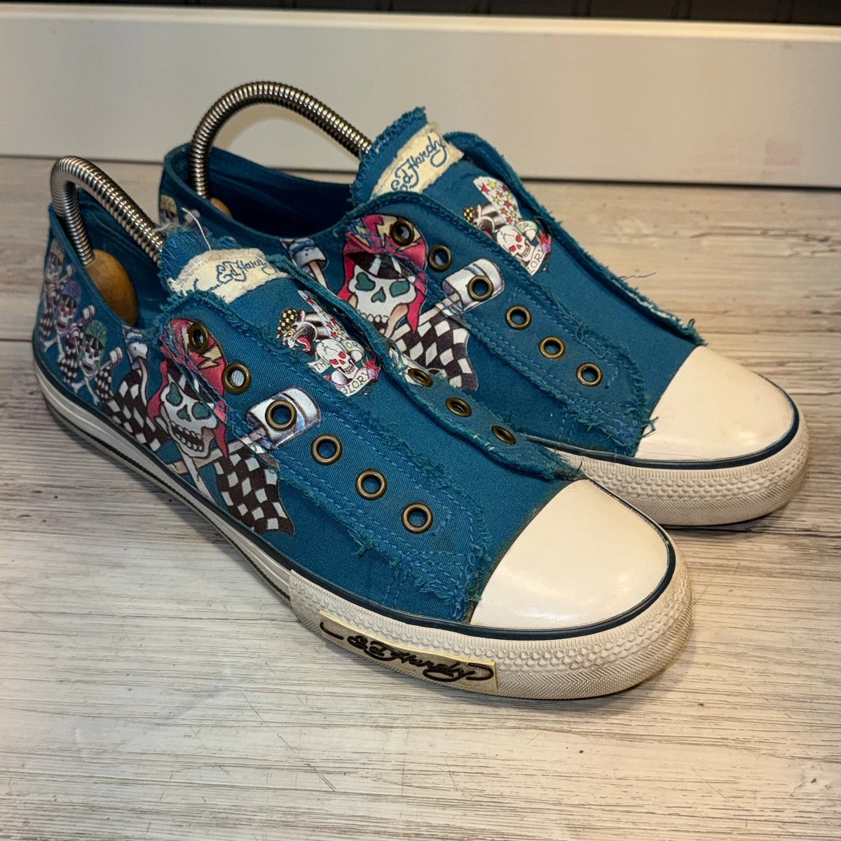 Ed hardy men shoes LAPD *RARE* Ed Hardy Canvas Casual Shoes for Men for sale | eBay main image 4