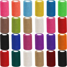 24 Pack Colorful Self Adhesive Bandage Wrap Bulk 20 Colors 4 Inch x 5 Yards