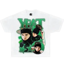 YEAT Boxy Vintage Shirt Graphic T-shirt Oversized Streetwear Y2K Unisex
