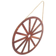 Rustic Home Decor Wall Hanging Decoration Vintage Wood Wheel Country Room