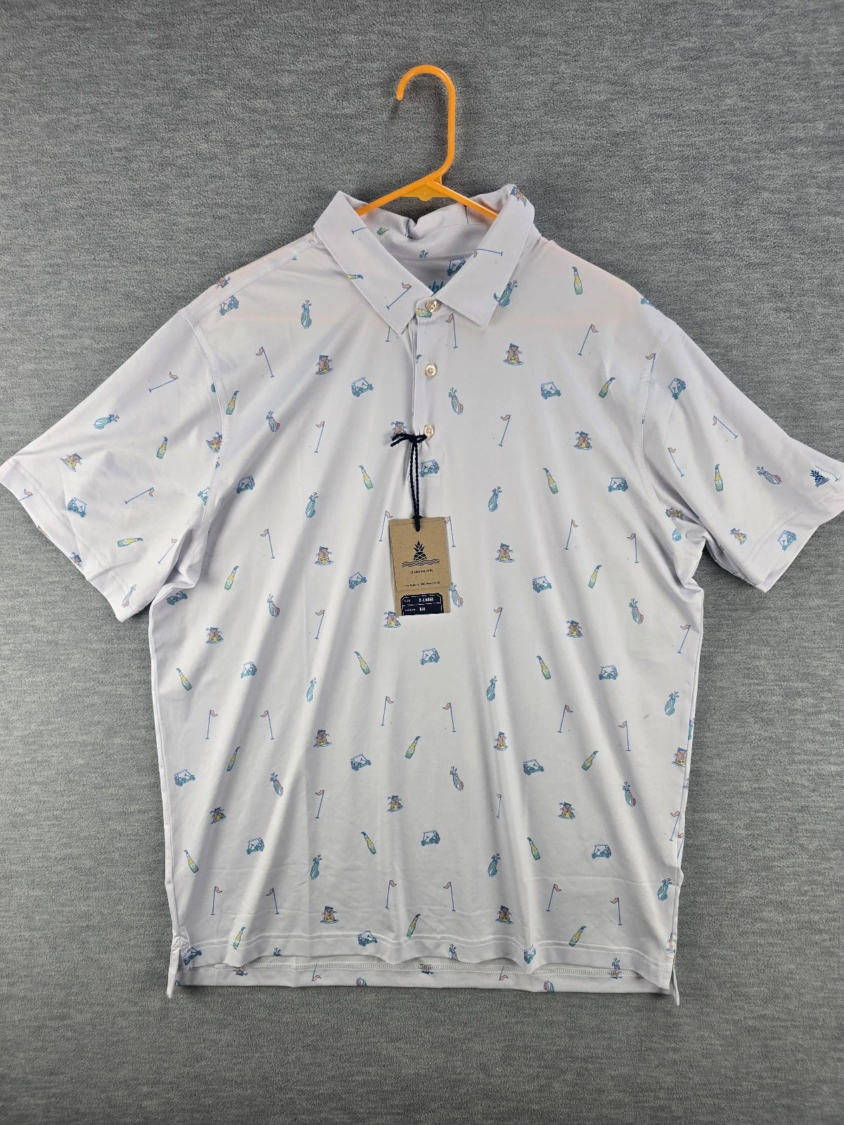 Chubbies Performance Polo Golf Sweet Tee Shirt White Size XL