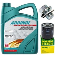 MotoröL Filter Set 0W-30 5 Liter + ÖLablassschraube FüR Toyota Prius Rav 4 Iv
