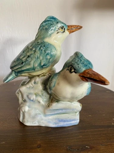 VTG Stangl Pottery Birds Double Kingfisher Signed 3406D Pristine