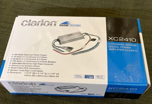 Clarion XC2410 300 Вт 4-канальный класс D морской усилитель - Изображение 2 из 4