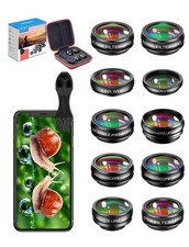 10 in 1 Cell Phone Camera Lens Kit, Wide Angle Lens  Macro Lens Fisheye Lens...